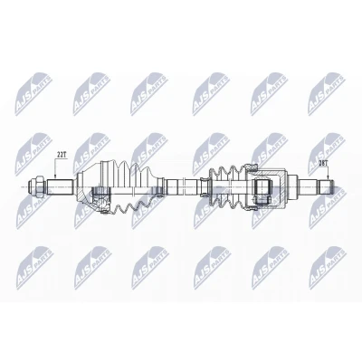 Kuva NTY NPW VW 155 Vetoakseli Etuakseli, vasen 650, 58