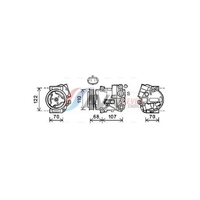 Kuva PRASCO OLAK594 Ilmastoinnin Kompressori CVC6 PAG 46 R 134a OPEL: Astra J Sports Tourer, GTC