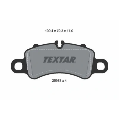 Kuva TEXTAR 2598303 Jarrupalat Kulumisenilmaisemelle