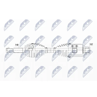 Kuva NTY NPW CH 076 Vetoakseli Etuakseli, oikea 750