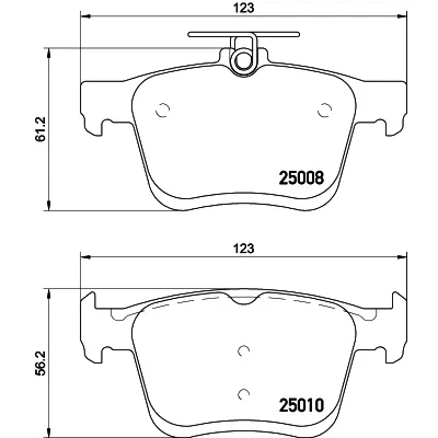 Kuva HELLA 8DB 355 020 271 Jarrupalat Ei kulumisenilmaisimelle VOLKSWAGEN: Golf 7 Variant, 7, Touran II, AUDI: A3 Sportback, Sedan, Q5