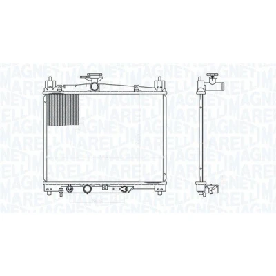 Kuva MAGNETI MARELLI 350213176300 Jäähdytin 350 478 16 Jäähdytysrivat juotetut TOYOTA: Yaris I Hatchback