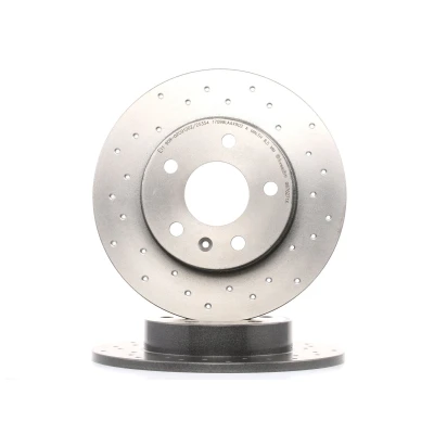 Kuva BREMBO XTRA LINE 08.7627.1X Jarrulevyt 264 10 5 täysi, reijitetty pinnoitettu Ruuveilla OPEL: Astra H Hatchback, Caravan, Zafira B