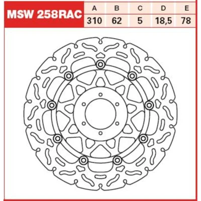 Kuva Jarrukiekko TRW MSW258RAC, 1 Kappale