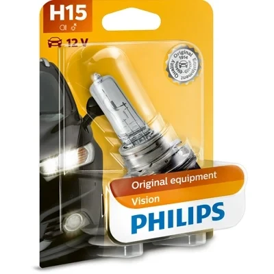 Kuva Halogeenilamppu PHILIPS H15 PGJ23t 1 BMW, LAND ROVER, SSANGYONG, ABARTH, SEAT, PORSCHE, VW, MAZDA, MERCEDES BENZ, JAGUAR, FIAT, OPEL, SKODA, FORD U