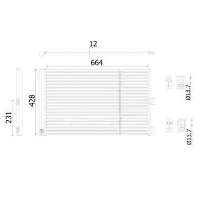 Kuva MAHLE ORIGINAL AC 911 000S Ilmastoinnin Lauhdutin Vedenerottimella 664 MERCEDES BENZ: CLA Farmari