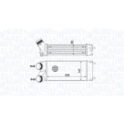 Kuva MAGNETI MARELLI 351319204670 Välijäähdytin PEUGEOT: 3008 I