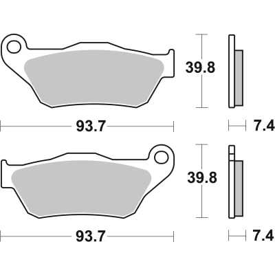 Kuva BREMBO Sinter Maxi Scooter 07065XS Jarrupalat Edessä ja takana