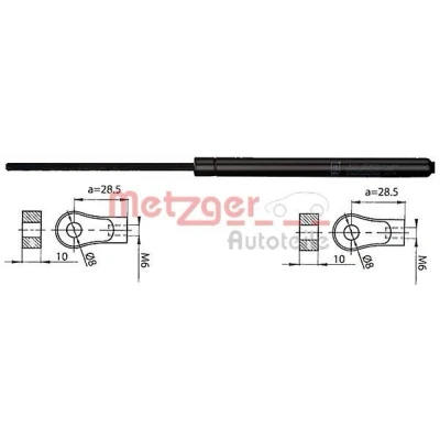 Kuva METZGER 2110405 Konepellin Kaasujousi 310 AUDI: A4 B5 Avant, Sedan