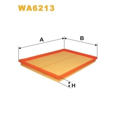 Kuva WIX FILTERS WA6213 Ilmansuodatin 27mm 230mm 309mm Suodatinpanos OPEL: Astra F CC, Sedan, Caravan