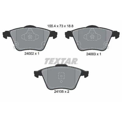 Kuva TEXTAR 2400201 Jarrupalat akustisella kulumavaroittimella MAZDA: 6 Sedan, Farmari, Hatchback