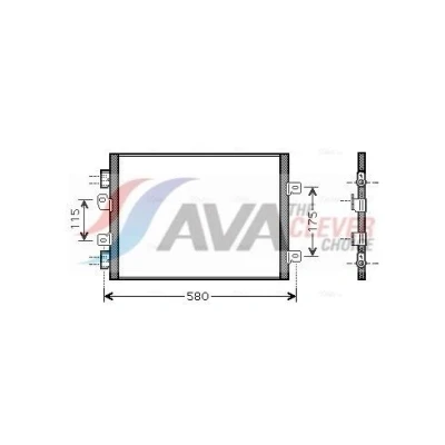 Kuva PRASCO RTA5341 Ilmastoinnin Lauhdutin 14,5 11,0 Alumiini 520 R 134a