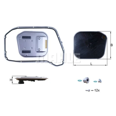 Kuva MAHLE ORIGINAL HX 189KIT Hydrauliikkasuodatin, Automaattivaihteisto Tiivisteillä AUDI: A4 B8 Sedan, A6 C7 Avant, Avant