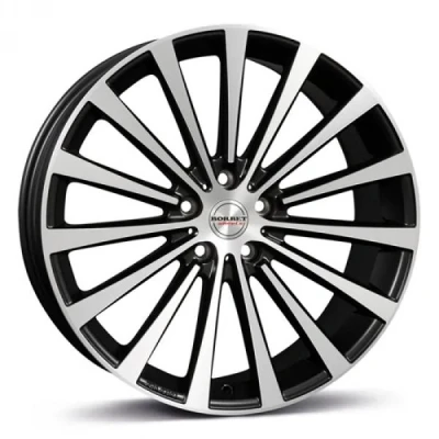 Kuva BORBET XV Black Polished Matt 8.5x19 5/108 ET45 B72.5 Alumiinivanteet