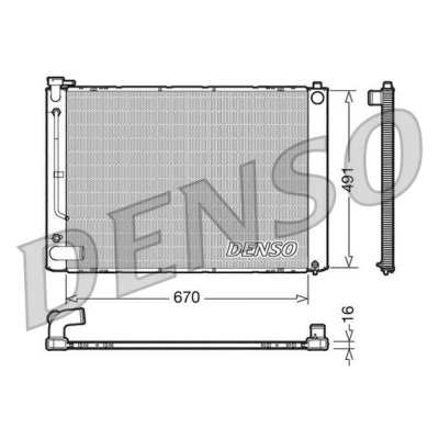 Kuva DENSO DRM50055 Jäähdytin Alumiini 670 491 16 LEXUS: RX II