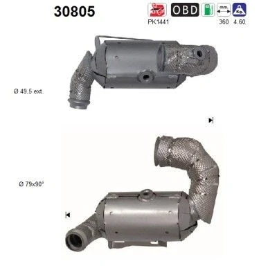 Kuva AS 30805 Katalysaattori Euro 6 360mm