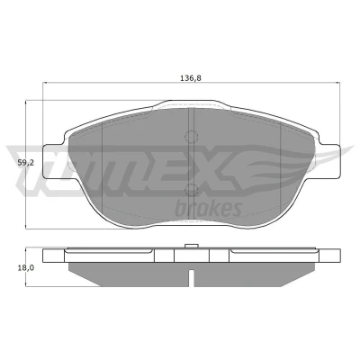 Kuva TOMEX brakes TX 16 25 Jarrupalat Etuakseli CITROËN: C3 II, DS3 Hatchback, Picasso, PEUGEOT: 2008 Farmari, II