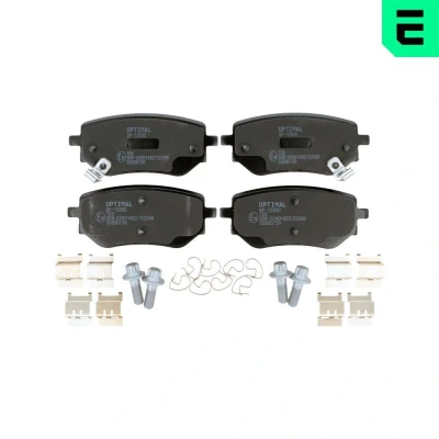 Kuva OPTIMAL BP 12930 Jarrupalat Taka akseli akustisella kulumavaroittimella Jarrusatulan ruuveilla Tarvikkeilla NISSAN: NP300 Navara Pick up