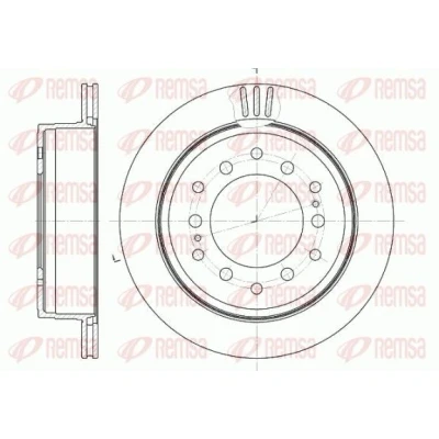 Kuva REMSA 6956.10 Jarrulevyt Taka akseli 312, 312 18 6 Tuuletettu TOYOTA: Land Cruiser Prado 150, 120, 90