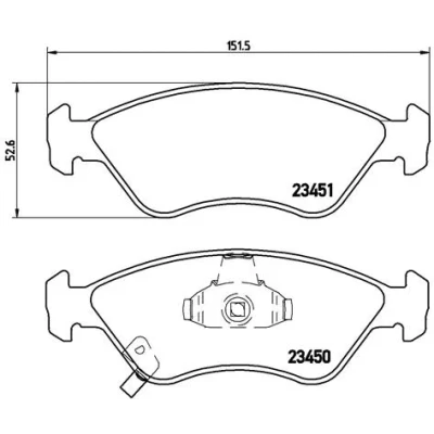 Kuva BREMBO P 30 007 Jarrupalat akustisella kulumavaroittimella Ilman tarvikkeita