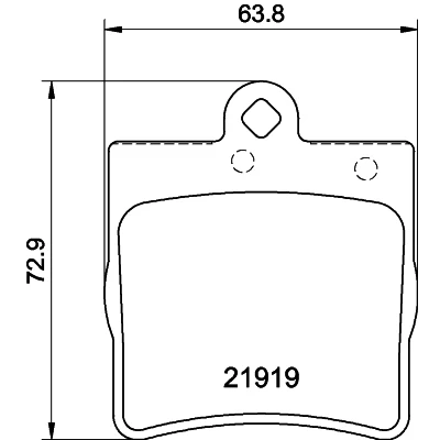Kuva HELLA 8DB 355 008 461 Jarrupalat Ei kulumisenilmaisimelle MERCEDES BENZ: C sarja Sedan, E T modell, CHRYSLER: Crossfire Roadster