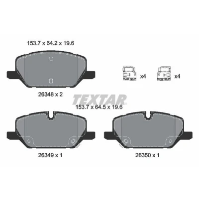 Kuva TEXTAR 2634802 Jarrupalat akustisella kulumavaroittimella Tarvikkeilla OPEL: Insignia B Grand Sport, Sports Tourer
