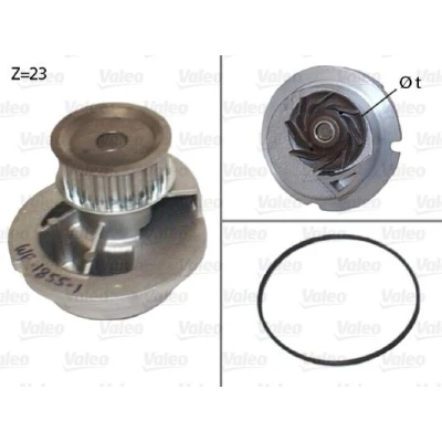 Kuva VALEO 506656 Vesipumppu 23 Hihnapyörällä Tiivisteillä ilman kantta 57,2mm OPEL: Zafira A, Vectra C CC, Astra H Caravan, SAAB: 9 3 Farmari, Sedan