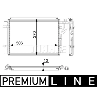 Kuva MAHLE ORIGINAL AC 58 000P Ilmastoinnin Lauhdutin Vedenerottimella 506