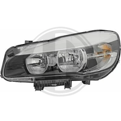 Kuva DIEDERICHS 1240083 Ajovaloumpio Vasen LED, H7/H7, PY21W Päiväajovalolla (LED) Valokorkeussäätimen moottorilla BMW: 2 Active Tourer