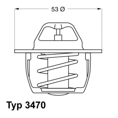 Kuva WAHLER 3470.89D50 Termostaatti 89 Tiivisteillä Ilman koppaa RENAULT: CLIO 2, Kangoo I, LAGUNA 2 Grandtour, VOLVO: V40 Farmari, S40 I