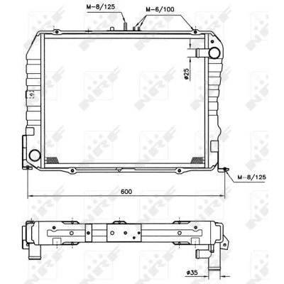 Kuva NRF 513962 Jäähdytin Alumiini 505 398 32 Jäähdytysrivat juotetut TOYOTA: HIACE 4 Kasten