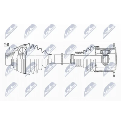 Kuva Vetoakseli, Etuakseli, oikea, vasen AUDI A4 Allroad B9, B9 Avant, A5, A5 Cabriolet, Sportback OE 8W0407271, 8W0407271D