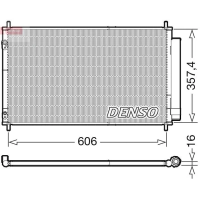Kuva DENSO DCN50058 Ilmastoinnin Lauhdutin Vedenerottimella R 134a TOYOTA: Yaris III Hatchback