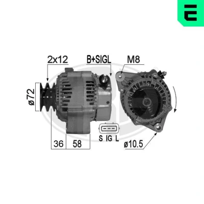 Kuva Laturi TOYOTA 4 RUNNER II, LAND CRUISER 90 OE 27060 67030, 67070, 67110
