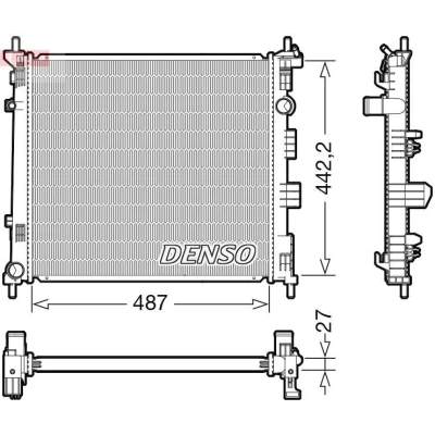 Kuva DENSO DRM46070 Jäähdytin 487 464 27