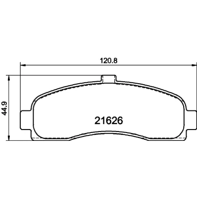 Kuva HELLA 8DB 355 016 501 Jarrupalat Ei kulumisenilmaisimelle NISSAN: MICRA 2