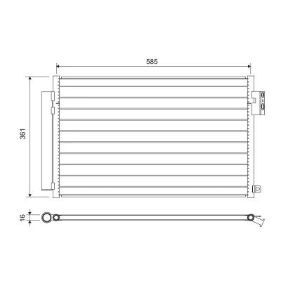 Kuva VALEO 822641 Ilmastoinnin Lauhdutin Vedenerottimella Alumiini 362