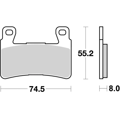 Kuva BREMBO 07HO45SR Jarrupalat Edessä