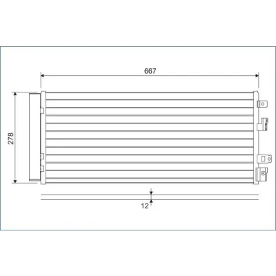 Kuva VALEO 822575 Ilmastoinnin Lauhdutin Vedenerottimella Alumiini 278 OPEL: Corsa E Hatchback