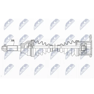 Kuva NTY NPW SU 046 Vetoakseli Taka akseli, oikea 729 SUZUKI: SX4 I Hatchback