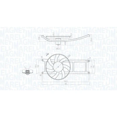 Kuva Tuuletin, moottorin jäähdytys FIAT PANDA, PANDA Skåp/halvkombi OE 46799410, 51848272