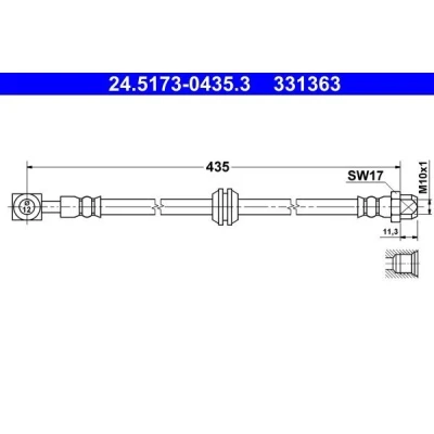 Kuva ATE 24.5173 0435.3 Jarruletku 435 M10x1 MINI: Hatchback