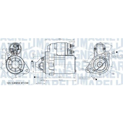 Kuva MAGNETI MARELLI 063721307010 Starttimoottori 12 0,8 8 NISSAN: MICRA 3, Note I