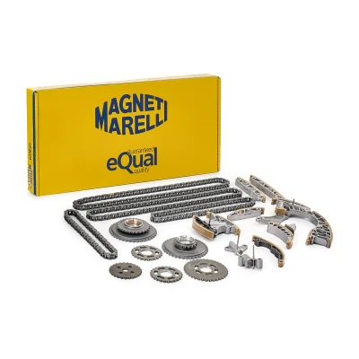 Kuva MAGNETI MARELLI 341500001180 Jakoketjusarja Hammaspyörällä Ketju koteloitu, Yksinkertainen AUDI: A6 C6 Avant, A5 B8 Sportback, A4 Sedan