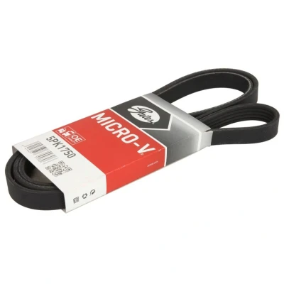 Kuva GATES Micro V 5PK1750 Moniurahihna 1750 5 Polyesteri, EPDM (eteenipropeeni dieeni kumi) RENAULT: CLIO 2, Scénic 1, Megane I Grandtour