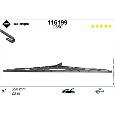 Kuva Pyyhkijänsulka Swf 116199 650mm Pyyhkijänsulka,perinteinen runko 26tuumaa KIA: Niro, Optima / K5 Sportswagon, cee‘d II TOYOTA: Verso