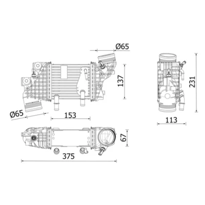 Kuva MAHLE ORIGINAL CI 663 000P Välijäähdytin Anturilla
