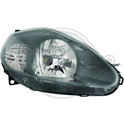 Kuva DIEDERICHS 3456181 Ajovaloumpio Vasen H4 Valokorkeussäätimen moottorilla FIAT: Grande Punto Hatchback