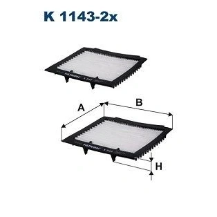 Kuva FILTRON K 1143 2x Raitisilmasuodatin Hiukkassuodatin 215 195 25 LAND ROVER: Range Rover 2