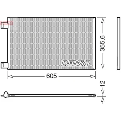Kuva DENSO DCN23041 Ilmastoinnin Lauhdutin ilman vedenerotinta R 134a